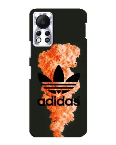 Чехол для Infinix Hot 11s с картинкой «Оранжевый дым Adidas»