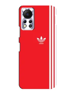Чехол для Infinix Hot 11s с картинкой «Красный минимализм Adidas»