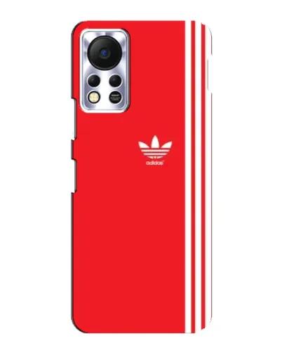 Чехол для Infinix Hot 11s с картинкой «Красный минимализм Adidas»