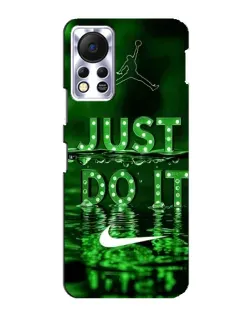 Чехол для Infinix Hot 11s с картинкой «Зеленый неоновый Nike»