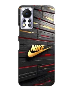 Чехол для Infinix Hot 11s с картинкой «Золотой Nike на металле»
