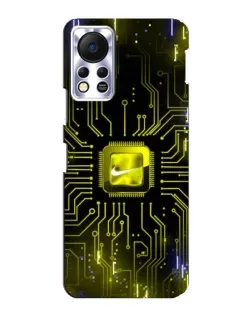 Чехол для Infinix Hot 11s с картинкой «Nike — золотая искра»