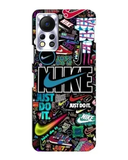 Чехол для Infinix Hot 11s с картинкой «Яркий коллаж Nike»