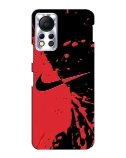 Чехол для Infinix Hot 11s с картинкой «Красные брызги Nike»