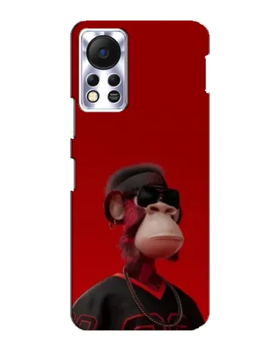 Чехол для Infinix Hot 11s с картинкой «Bored Ape в красном»