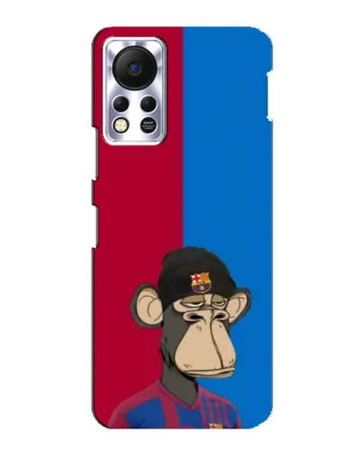 Чехол для Infinix Hot 11s с картинкой «Bored Ape — фанат Барсы»