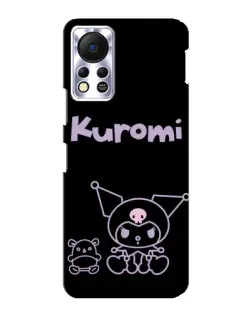 Чехол для Infinix Hot 11s с картинкой «Kuromi — черный минимализм»