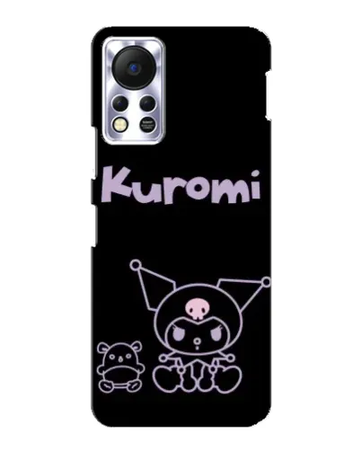 Чехол для Infinix Hot 11s с картинкой «Kuromi — черный минимализм»