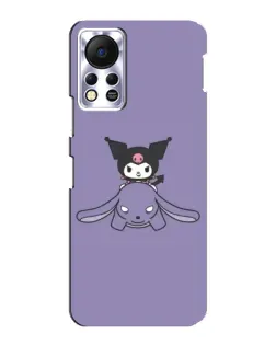 Чехол для Infinix Hot 11s с картинкой «Kuromi на лиловом фоне»