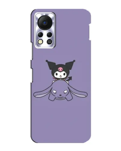 Чехол для Infinix Hot 11s с картинкой «Kuromi на лиловом фоне»