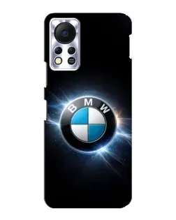 Чехол для Infinix Hot 11s с картинкой «BMW — неоновое сияние»