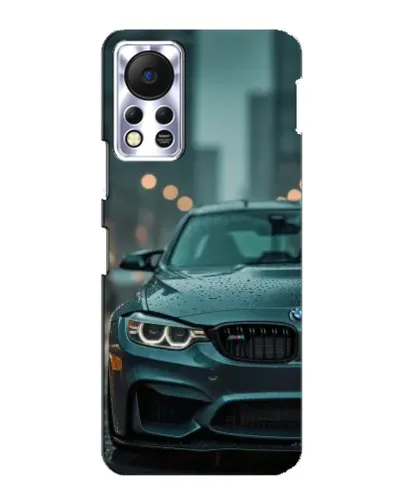 Чехол для Infinix Hot 11s с картинкой «BMW в огнях города»