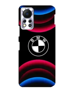 Чехол для Infinix Hot 11s с картинкой «Логотип BMW и неоновые дуги»