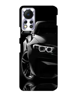 Чехол для Infinix Hot 11s с картинкой «Черная BMW — профиль»