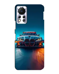 Чехол для Infinix Hot 11s с картинкой «BMW — огни неона»