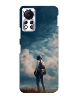 Чохол для Infinix Hot 11s з картинкою «Герой PUBG на скелі»
