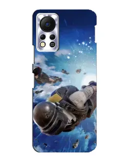 Чохол для Infinix Hot 11s з картинкою «Десант PUBG — стрибок»