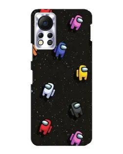 Чехол для Infinix Hot 11s с картинкой «Космический паттерн Among Us»