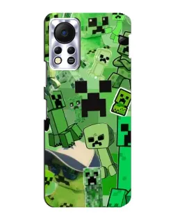 Чохол для Infinix Hot 11s з картинкою «Кріпери Minecraft»