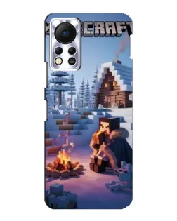 Чохол для Infinix Hot 11s з картинкою «Зимовий Minecraft»