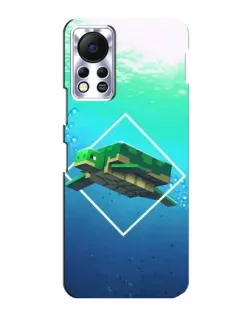 Чехол для Infinix Hot 11s с картинкой «Черепаха Minecraft»