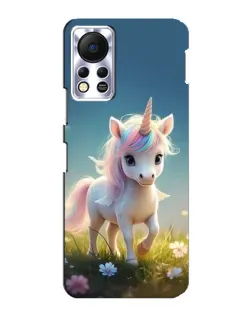 Чехол для Infinix Hot 11s с картинкой «Единорог на поляне»