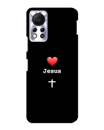 Чехол для Infinix Hot 11s с картинкой «Сердце - Jesus»