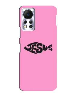 Чехол для Infinix Hot 11s с картинкой «Розовый символ  Jesus»