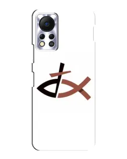 Чехол для Infinix Hot 11s с картинкой «Рыба и крест»