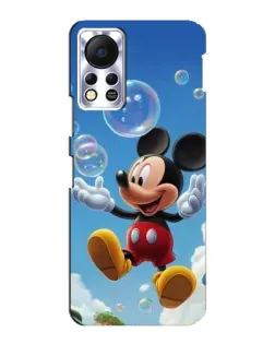 Чехол для Infinix Hot 11s с картинкой «Mickey и мыльные пузыри»