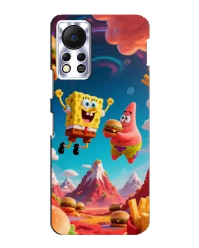 Чехол для Infinix Hot 11s с картинкой «Космический фастфуд»
