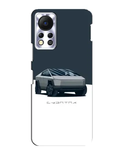 Чохол для Infinix Hot 11s з картинкою «Сріблястий Cybertruck Tesla»