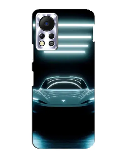 Чохол для Infinix Hot 11s з картинкою «Tesla в неоні»