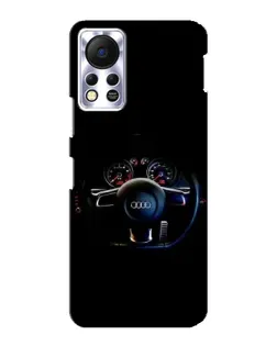 Чехол для Infinix Hot 11s с картинкой «Салон Audi — руль»