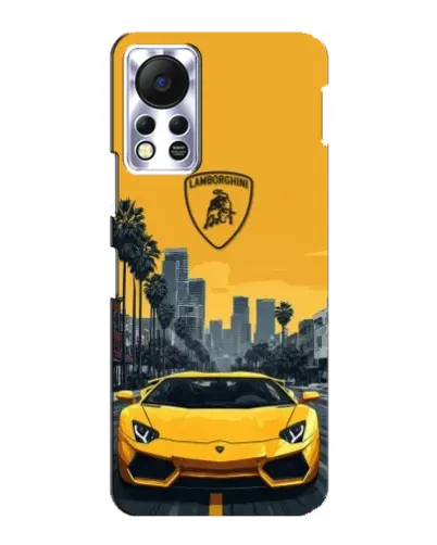 Чехол для Infinix Hot 11s с картинкой «Желтый Lamborghini город» Чехол для Infinix Hot 11s с картинкой «Желтый Lamborghini город»