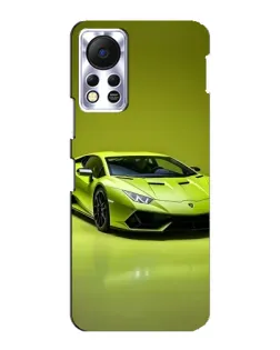Чехол для Infinix Hot 11s с картинкой «Салатовый Lamborghini Huracan»