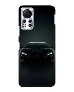 Чехол для Infinix Hot 11s с картинкой «Черный Lamborghini Aventador»