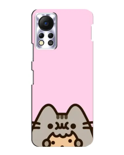 Чехол для Infinix Hot 11s с картинкой «Pusheen и печенье»