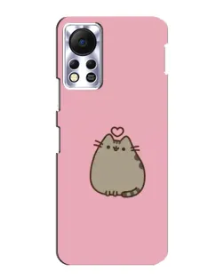 Чехол для Infinix Hot 11s с картинкой «Pusheen сердце»