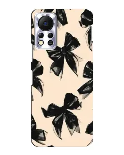 Чехол для Infinix Hot 11s с картинкой «Паттерн черные банты»