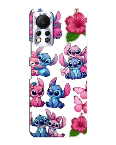 Чехол для Infinix Hot 11s с картинкой «Стикеры Stitch и Angel»
