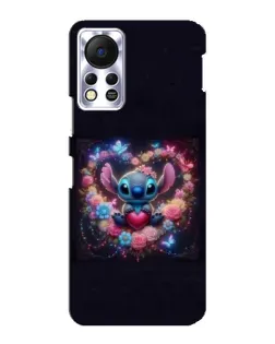 Чехол для Infinix Hot 11s с картинкой «Stitch в цветах»