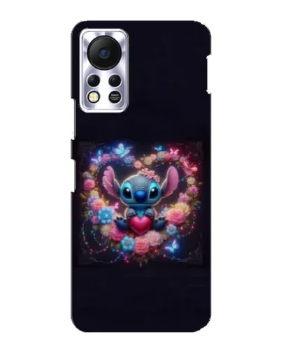 Чехол для Infinix Hot 11s с картинкой «Stitch в цветах»