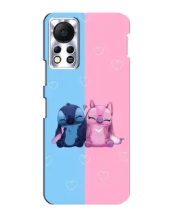 Чехол для Infinix Hot 11s с картинкой «Stitch и Angel Love»