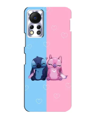 Чехол для Infinix Hot 11s с картинкой «Stitch и Angel Love»