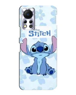 Чехол для Infinix Hot 11s с картинкой «Stitch среди цветов»