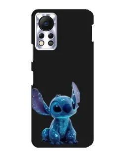 Чехол для Infinix Hot 11s с картинкой «Стич на черном»