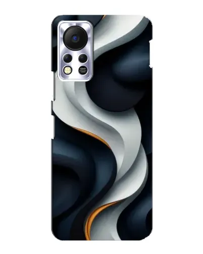 Чехол для Infinix Hot 11s с картинкой «Объемные черно-белые ленты» Чехол для Infinix Hot 11s с картинкой «Объемные черно-белые ленты»