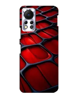 Чехол для Infinix Hot 11s с картинкой «Красная глянцевая сетка»