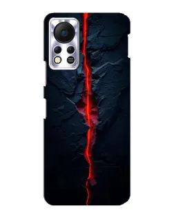 Чехол для Infinix Hot 11s с картинкой «Kрасная лавовая трещина»